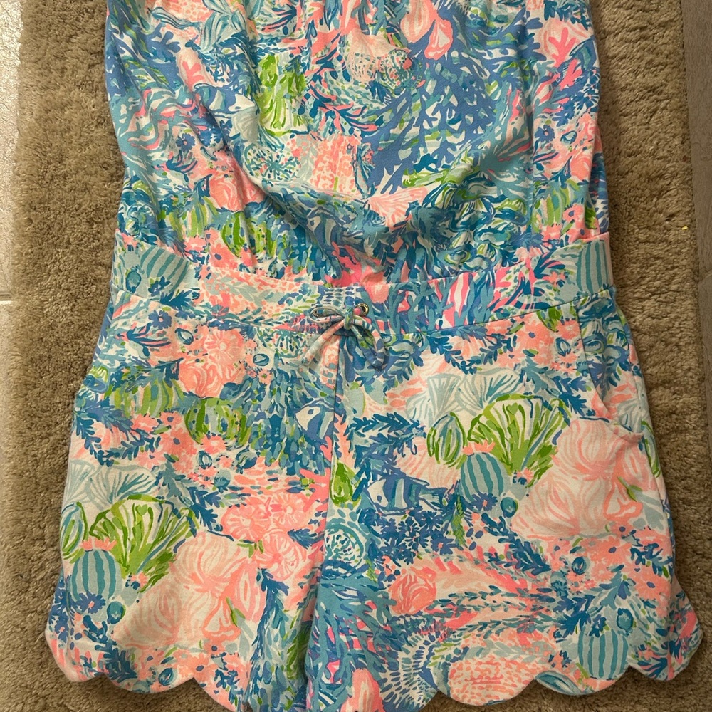 Lilly Pulitzer Blue and Pink Floral Bodysuit